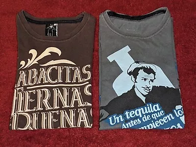2 TIN TAN Shirts Pachuco Cholo Chicano Mexico. Lot Of Two • $29.69