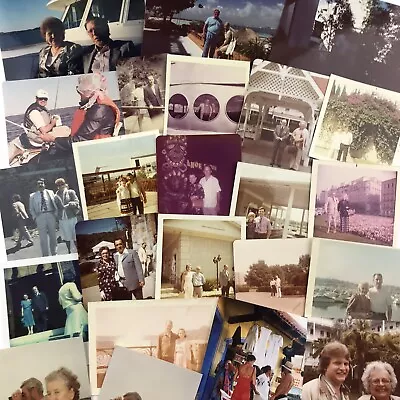 Vintage Color Photo Lot Of 33 Men Women Couples Travel Traveling Snapshots • $10.04