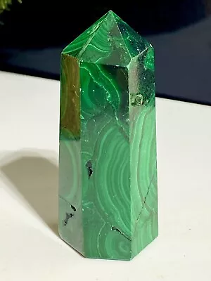 76g | 60mm Genuine Malachite Crystal Point Healing Gem Stone Tower Point • £16.65