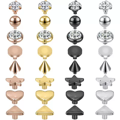 16G Micro Dermal Piercing CZ Dermal Anchor Stainless Steel Skin Diver Piercing • $5.29