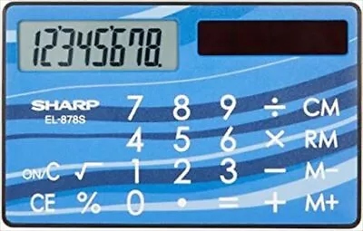 £43.28 • Buy Sharp Calculator EL-878S-X Card / Credit Card Size Compact JAPAN W/tracking New