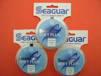 Seaguar Soft Plus Fluorocarbon 50m Spool Trout Or Course Specimen Line • £15.99