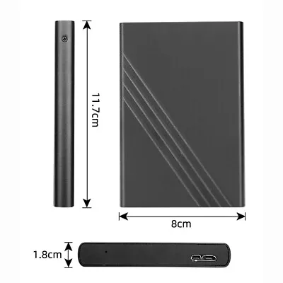 1/2x 2.5inch External Hard Drive 6TB Mobile Hard Drive Enclosure Case USB3.0 • $15.52