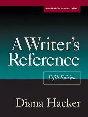 A Writer's Reference By Diana Hacker - Paperback • $1.99