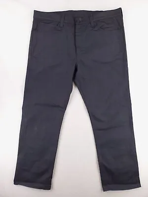 Levis 569 Jeans Mens 38x34 Loose Straight Pants Waxed Dark Heavy Denim Stretch • $39.99