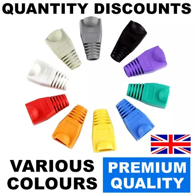£1.25 • Buy RJ45 Cat5e & Cat6 7 Network Ethernet Connectors Cable End Plug Boots Patch LOT