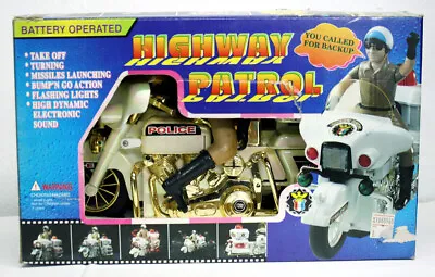 Rare Vintage 90's Highway Patrol 14  Police Motorcycle Battery China New Nos ! • $59.99