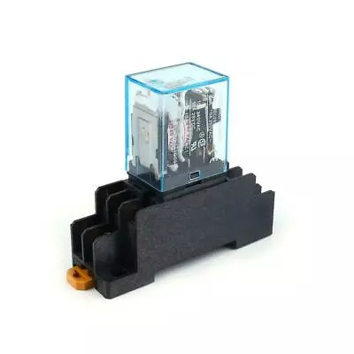 240V AC 8 Pin Coil General Purpose Relay DPDT And Socket Base LY2NJ 10A NEW • £5.76