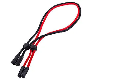 New Glasses Neck Chain Lanyard Safety Cord Strap Specs Holder 2 Pack Black Red • £5.50