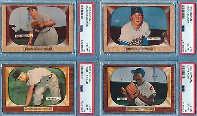 Lot 4) All Psa 6 Pope Kellner Hatfield 1955 Bowman #49 53 187 198 Graded *tphlc • $131.75