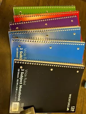 6 Small Spiral Notebook 3-Subject College Ruled Paper 9-1/2 X 5-1/2 150 S... • $12