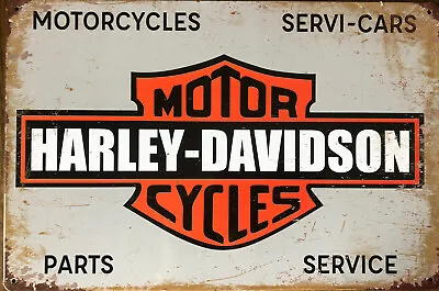 HARLEY DAVIDSON Garage Rustic Vintage Metal Tin Signs Man Cave Shed & Bar Sign • $9.99