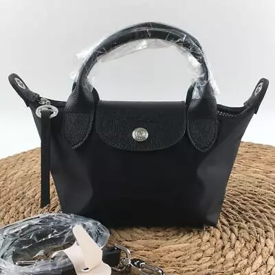 Longchamp Le Pliage Neo XS Black Shoulder Tote Bag 3 Way Bag Unused Outlet • $123