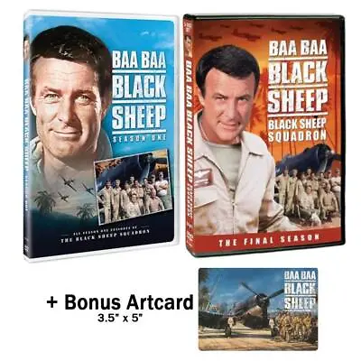 Baa Baa Black Sheep Squadron Complete Series DVD - Seasons 1 & 2 + Art Card • $51.99