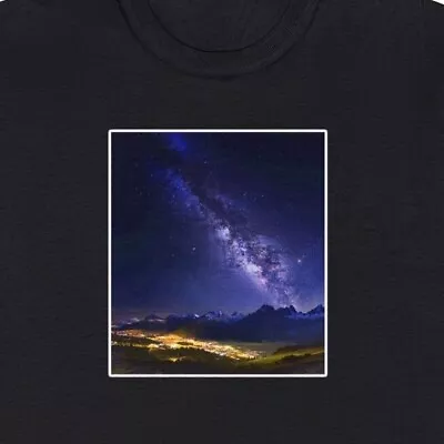 Star Gazing Under The Milky Way Starry Night Unisex Heavy Cotton T-Shirt NEW • $17.99