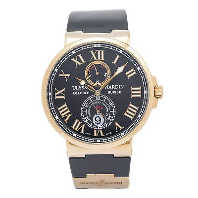 Ulysse Nardin Maxi Marine Chronometer 266-67 18k Rose Gold Men Watch 43mm • $13495