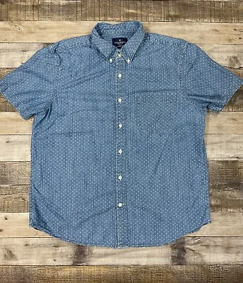 $14.95 • Buy American Eagle Mens Shirt Extra Large Classic Fit Blue Short Sleeve Polka Dot