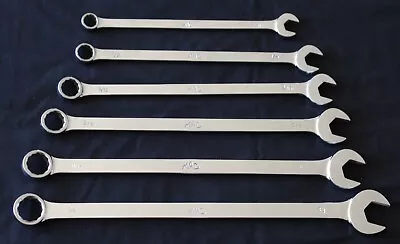 Lot Of 6 Mac Tools 12 Pt SAE Long Combination Wrenches 7/16 To 3/4 • $61