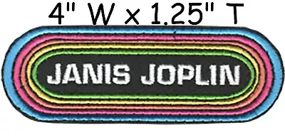 Janis Joplin Aufbügler Embroidery Patch # 2 Logo Pearl 10x4cm Patch Ironing • $6