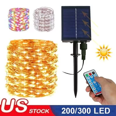 200-300 LED Solar Fairy String Light Copper Wire Outdoor Waterproof Garden Decor • $9.99