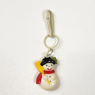 Vintage 1980s Plastic Bell Charm Snowman For 80s Necklace • $24.55