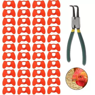 41 Pcs Pinless Peepers With Pliers Set Poultry Blinders Chicken Peepers Chic... • $18.99