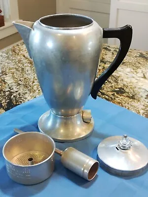 Vintage MIRRO-MATIC Aluminum Percolator Coffee Maker 8 Cups No Cord • $12