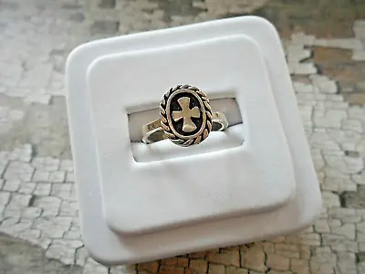 Vintage Sterling Silver 925 Maltese Cross Ring  Size 6.75  1017E8 • $34.50