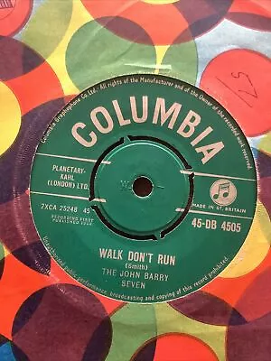 John Barry Seven - Walk Don’t Run.   Used 7” Single Record • £3.25
