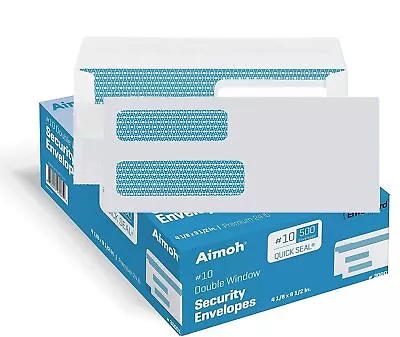 #10 Double Window Flip & Seal Security Envelopes - Security Tinted (30110) • $23.98