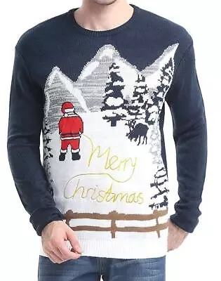 *daisysboutique* Mens Christmas Reindeer Snowman Santa Snowflakes Sweater • $47.99