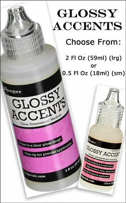 £3.99 • Buy GLOSSY ACCENTS By Ranger Clear Dimensional Medium 3D Craft Glue Dome CHOOSE SIZE
