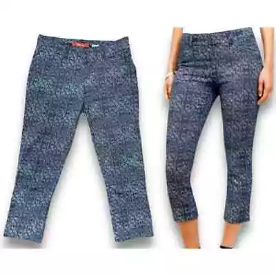 Anthropologie Cartonnier Jacquard Charlie Cropped Trouser Pants Size 4 / S • $14