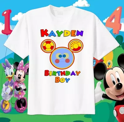 OH TOODLES Face Mickey Mouse Clubhouse Custom T-shirt Personalize Birthday Gift  • $10.99
