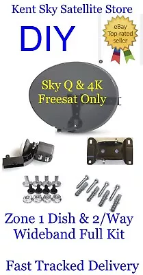 Sky Q Zone 1 Sky Satellite Dish Wideband Lnb 4k Freesat Newest Model 2023🇬🇧 • £34.99