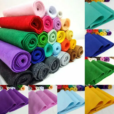 Non Woven Soft Felt Fabric Metre 1.4mm Thick DIY Craft Material Color 20/90*90cm • £4.25