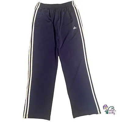 VTG Y2K Adidas Blue 3 Stripe Snap Button Break Tear Away Track Pants Men's Sz XL • $25.49
