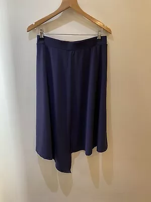 NEXT  Navy Blue Mullet Hem Long  Front Panel Short Front Panel Skirt Sz Uk 10 • $4.96