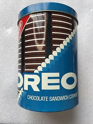 Vintage Nabisco Oreo Chocolate Sandwich Cookies Tin Can Container  • $19.99