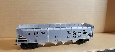 3E HO Scale Train Car RIO GRANDE D & RGW 12856 EMPTY 4 BAY HOPPER KNUCKLERS • $10.51