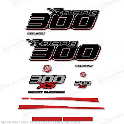 Fits Mercury Racing Optimax 300XS DFI DECAL SET 8M0121263 - With Stripes! • $164.95