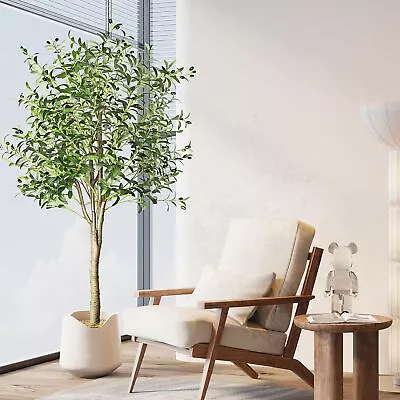 6FT Artificial Olive Tree 180cm Tall Faux Olive Plants Potted Olive Silk Tree UK • £59.99