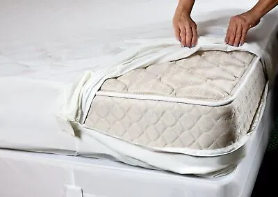 ALL SIZES LUX Bed Bug Proof MATTRESS PROTECTOR Soft FABRIC Zippered COVERS ALL • $38.65