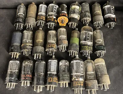 Vacuum Tubes Admiral Motorola RCA  Sylvania Lot Of 25 Medium VTG  Untested • $97.49