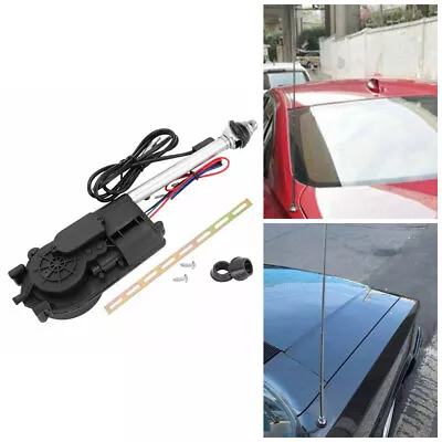 Car Aerial Radio Automatic Booster Electric Car Power Antenna & Amount Set 12V • £16.57