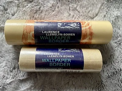 Vintage Graham & Brown Laurence Llewelyn-Bowen Mocha Cream Wallpaper Borders X 2 • £12.49