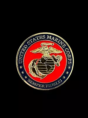 NEW US Marine Corps Challenge Coin ~ United States Marine Corps ~ In Case • $12.99