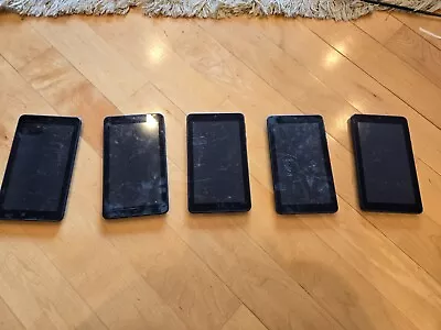 (x5) ONN 7  Surf Tablet Wi-Fi Charcoal LOT OF 5 In POOR CONDITION • $30