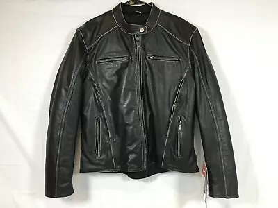 Fulmer 2900 Vintage Leather Women's Motorcycle Jacket Size 12/M • $99.99