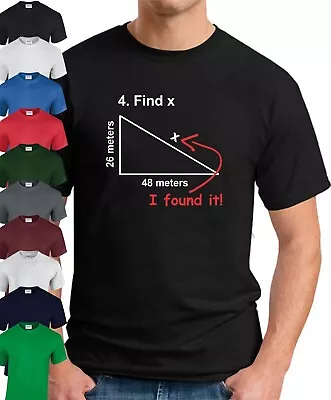 FIND X T-SHIRT   Funny Slogan Novelty Maths Equations Algebra Geek Nerd Top • £9.49